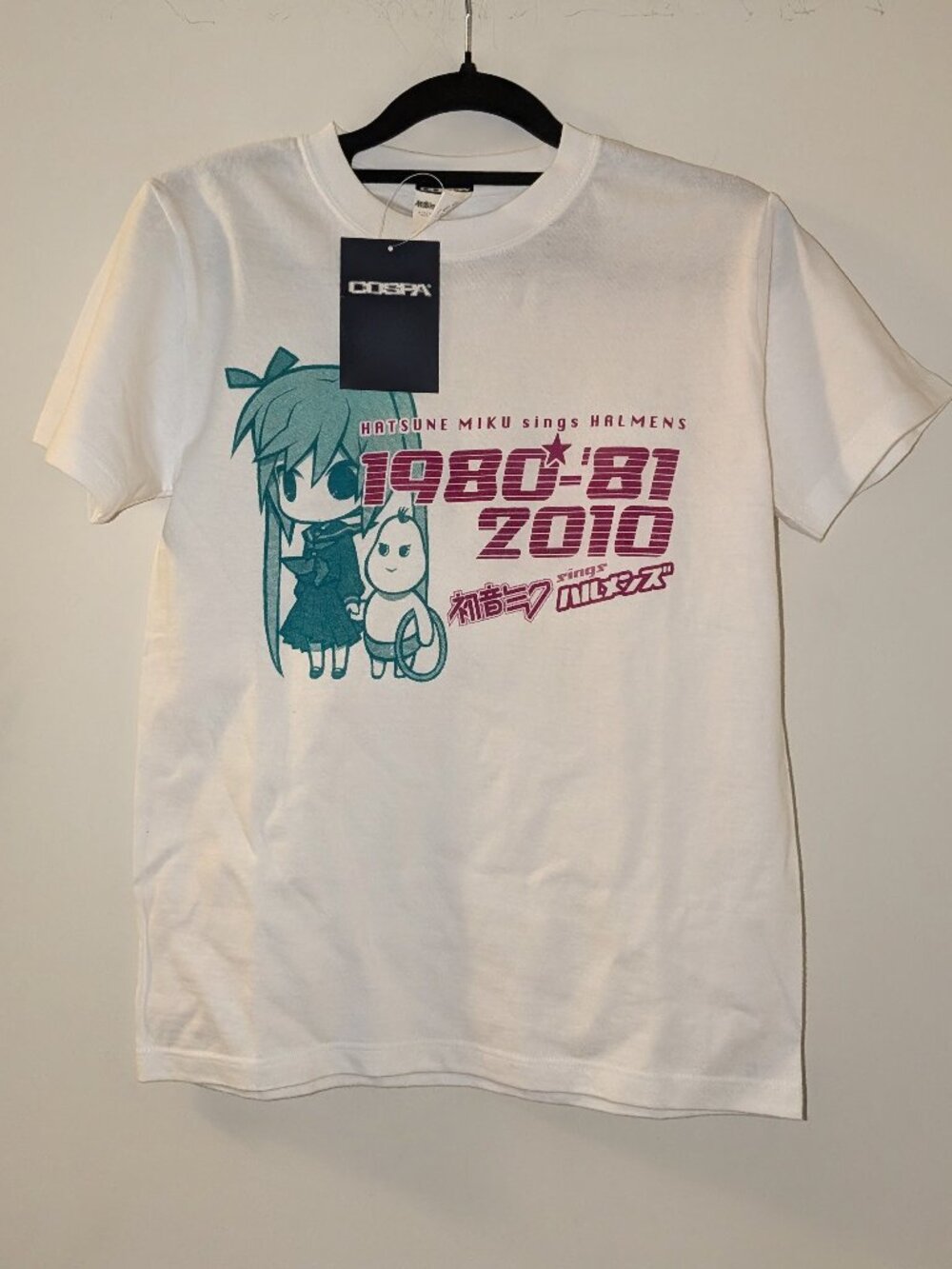 NWT Vintage 2010 COSPA x Hatsune Miku Sings Halmens Japanese Promo Tee XS
